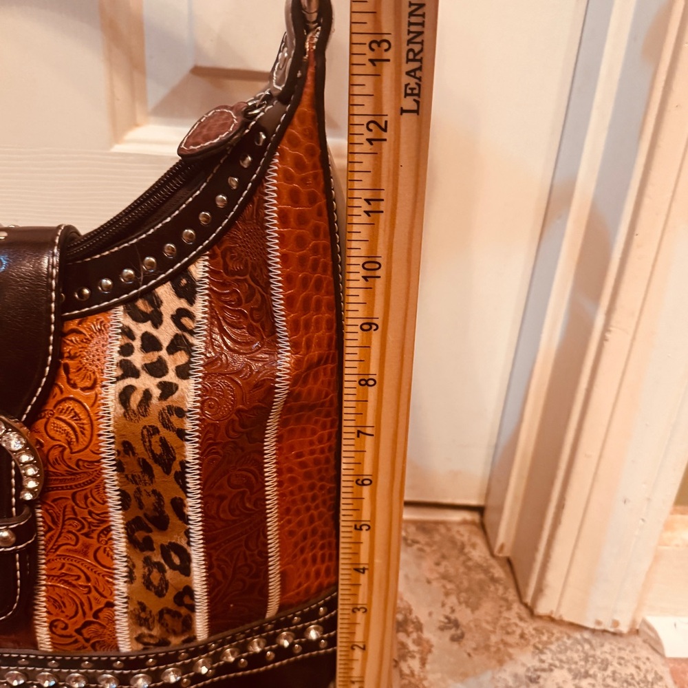 Fabulous Multicolor Animal Print Rhinestone Studded Shoulder Bag! - Picture 7 of 16